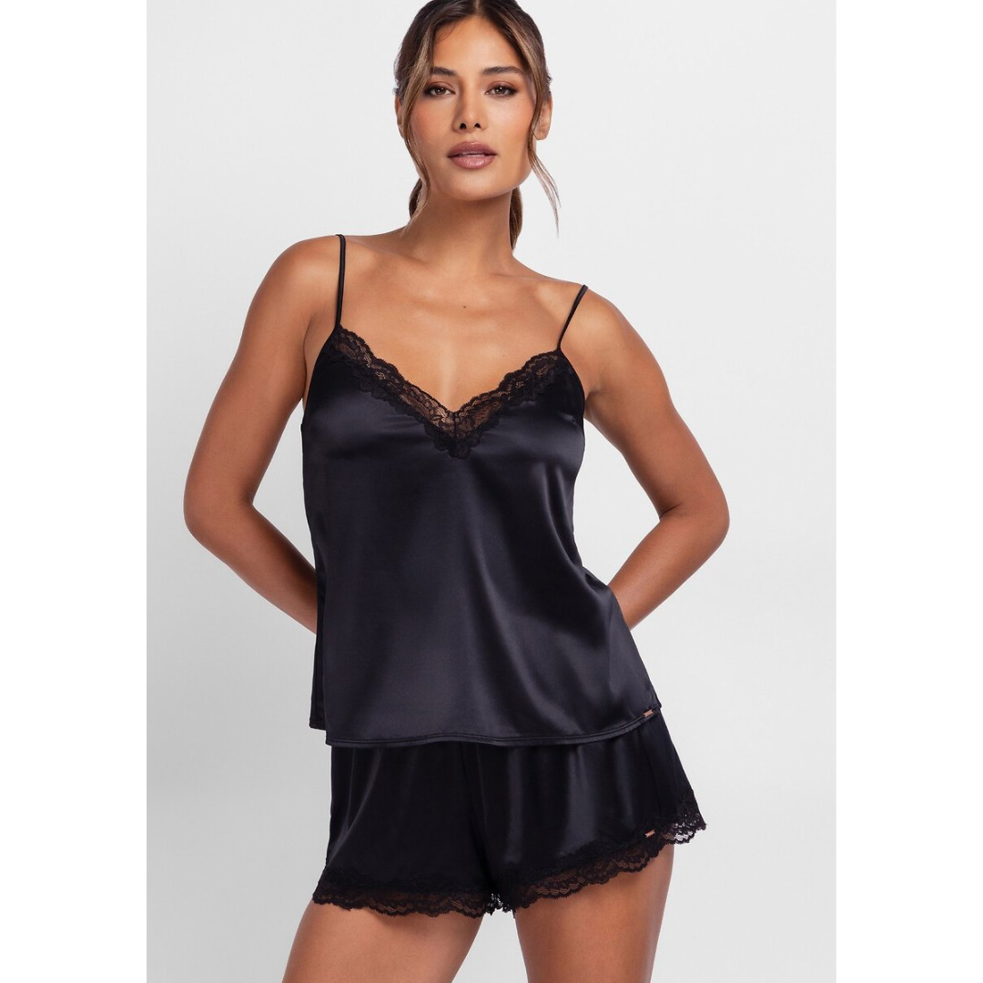 Pijama Corto Origins Shiny Black FXCA002