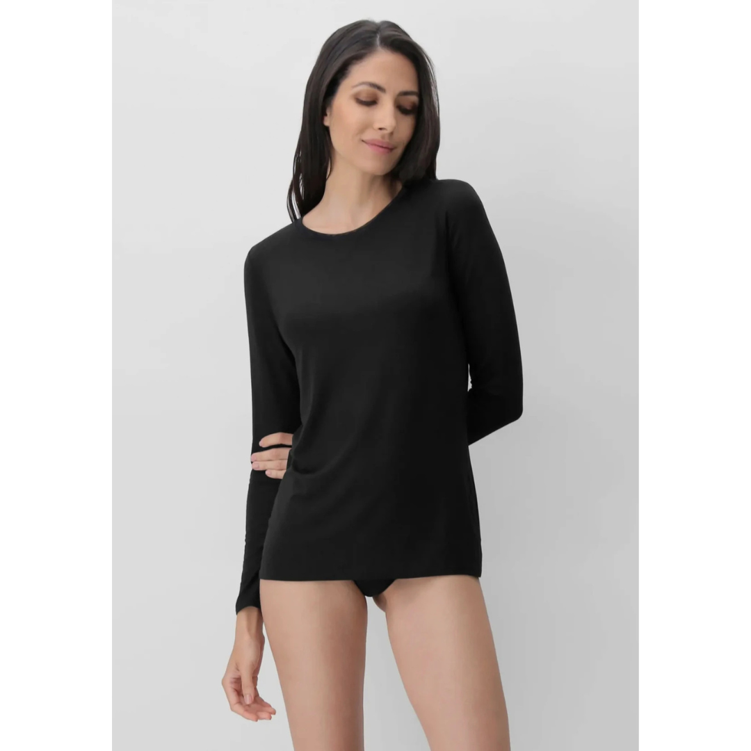 Camiseta Perfect Line Modal Manga Larga Oroblu OB01596